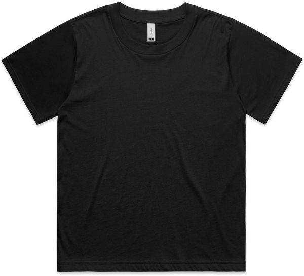 Am image of a Custom As Colour Womens Martina Tee in Black!