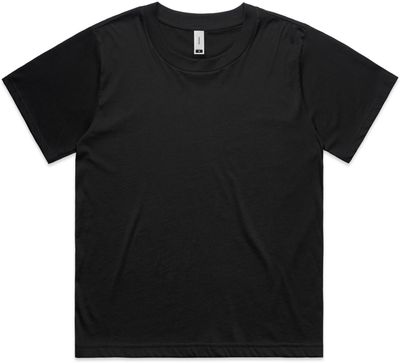 Am image of a Custom As Colour Womens Martina Tee in Black!