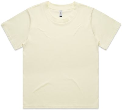 Am image of a Custom As Colour Womens Martina Tee in Butter!