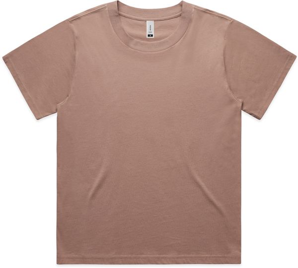 Am image of a Custom As Colour Womens Martina Tee in Hazy Pink!