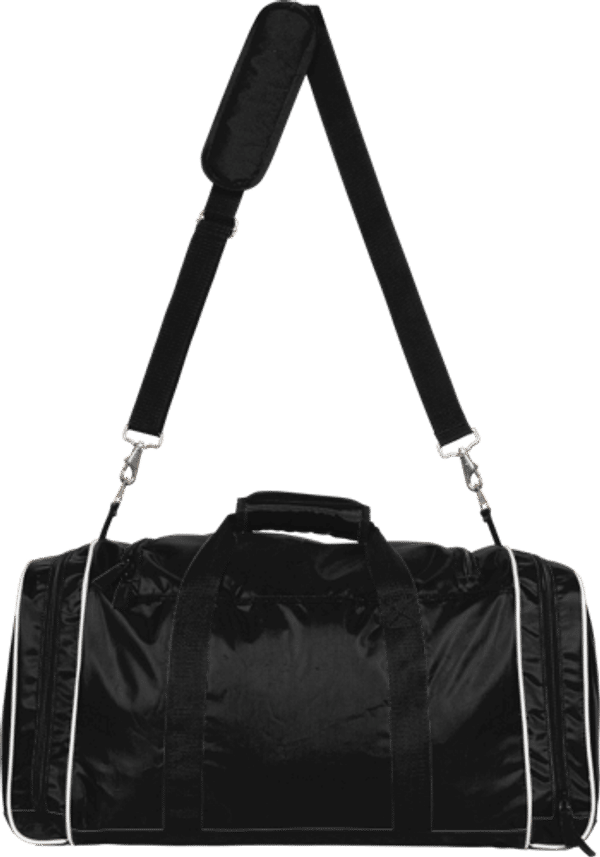 Am image of a Custom Champion All Around Duffle Bag in Black!