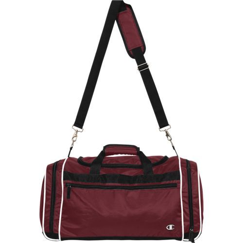 Champion All Around Duffle Bag in Maroon/Black/White