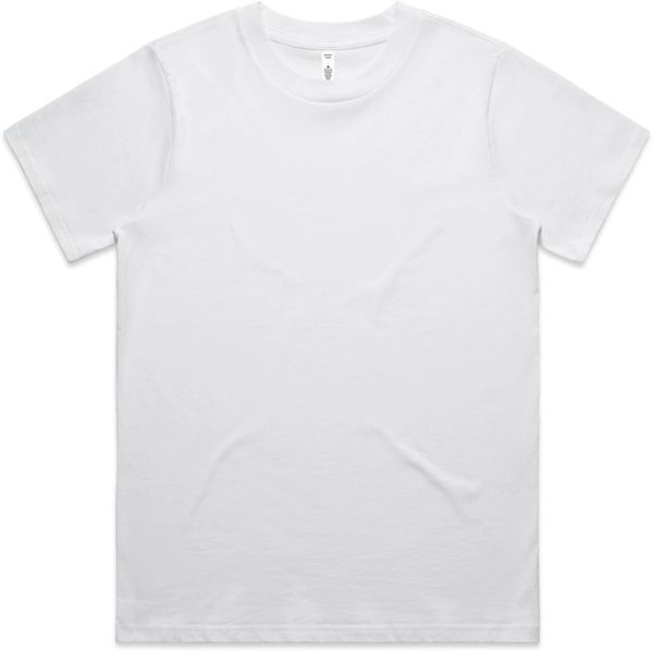 Am image of a Custom AS Colour Womens Classic Tee in White!