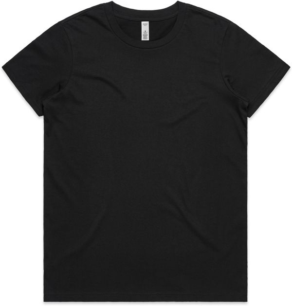 Am image of a Custom AS Colour Women's Basic Tee in Black!