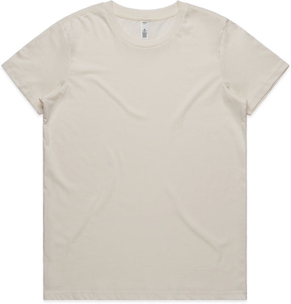 Am image of a Custom AS Colour Women's Basic Tee in Bone!