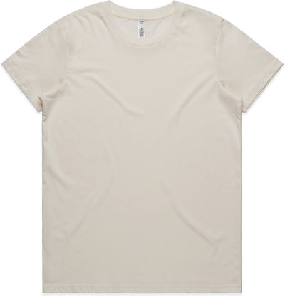 Am image of a Custom AS Colour Women's Basic Tee in Bone!