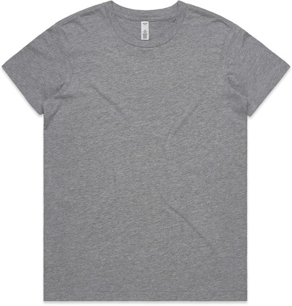 Am image of a Custom AS Colour Women's Basic Tee in Athletic Heather!