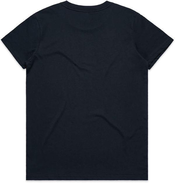 Am image of a Custom AS Colour Women's Basic Tee in Navy!