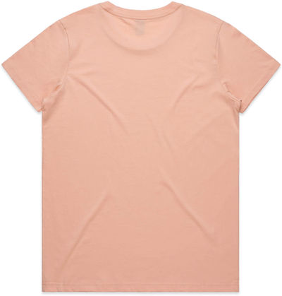 Am image of a Custom AS Colour Women's Basic Tee in Pale Pink!