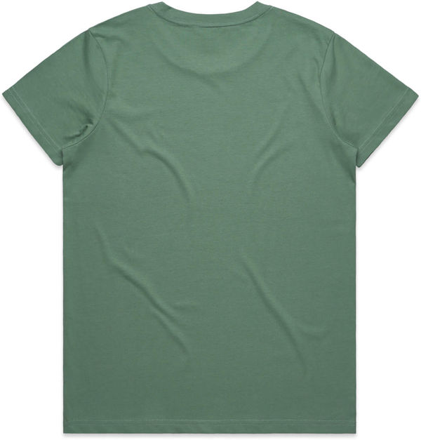 Am image of a Custom AS Colour Women's Basic Tee in Sage!
