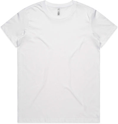 Am image of a Custom AS Colour Women's Basic Tee in White!