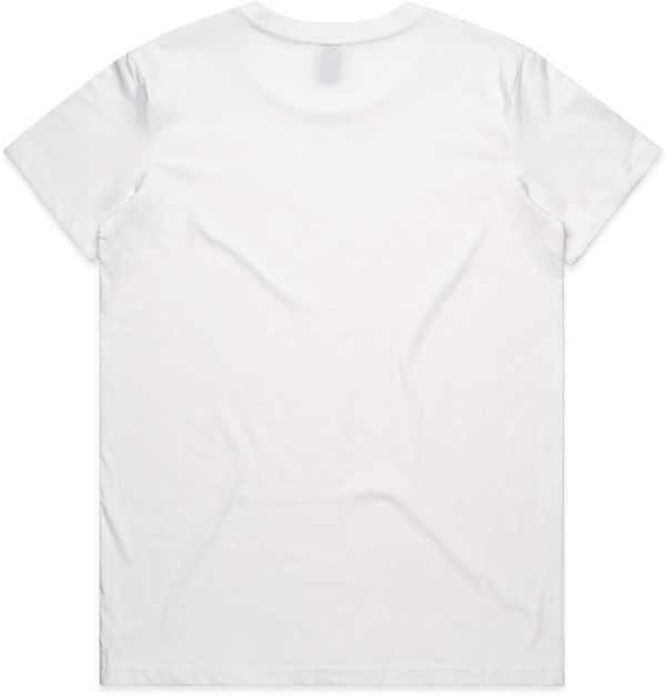 Am image of a Custom AS Colour Women's Basic Tee in White!