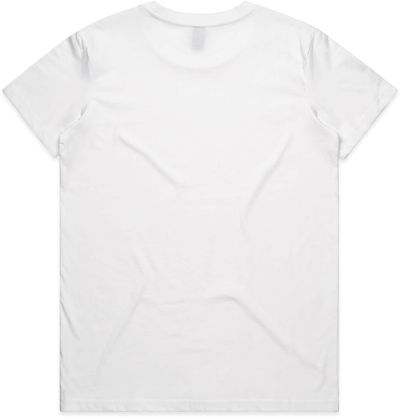 Am image of a Custom AS Colour Women's Basic Tee in White!