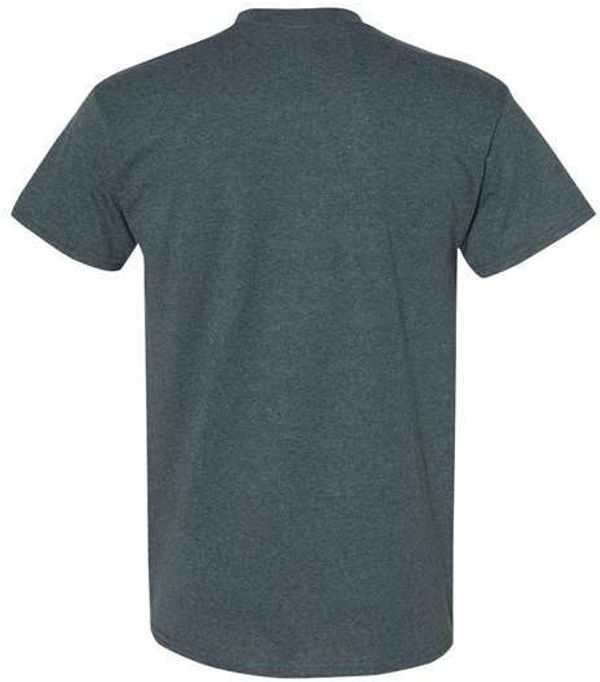 Am image of a Custom GILDAN Heavy Cotton TShirt in Dark Heather!