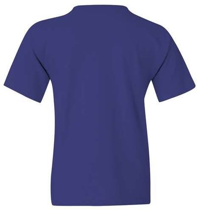 Am image of a Custom Gildan Heavy Cotton Youth T Shirt in Cobalt!