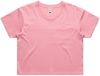 An image of a Custom AS Colour Women's Crop Tee in Bubblegum!