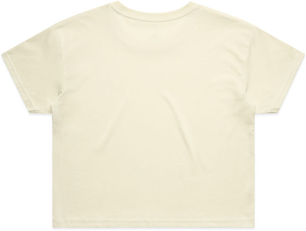 Am image of a Custom AS Colour Women's Crop Tee in Butter!