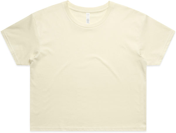 Am image of a Custom AS Colour Women's Crop Tee in Butter!