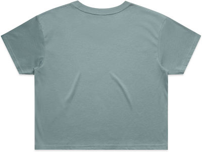 Am image of a Custom AS Colour Women's Crop Tee in Mineral!