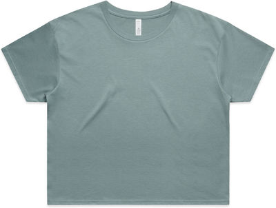 Am image of a Custom AS Colour Women's Crop Tee in Mineral!