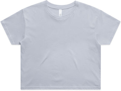 Am image of a Custom AS Colour Women's Crop Tee in Powder!