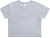 Am image of a Custom AS Colour Women's Crop Tee in Powder!