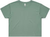 Am image of a Custom AS Colour Women's Crop Tee in Sage!