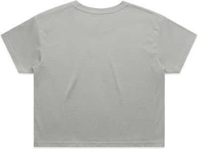 Am image of a Custom AS Colour Women's Crop Tee in Storm!