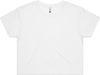 Am image of a Custom AS Colour Women's Crop Tee in White!