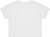 Am image of a Custom AS Colour Women's Crop Tee in White!