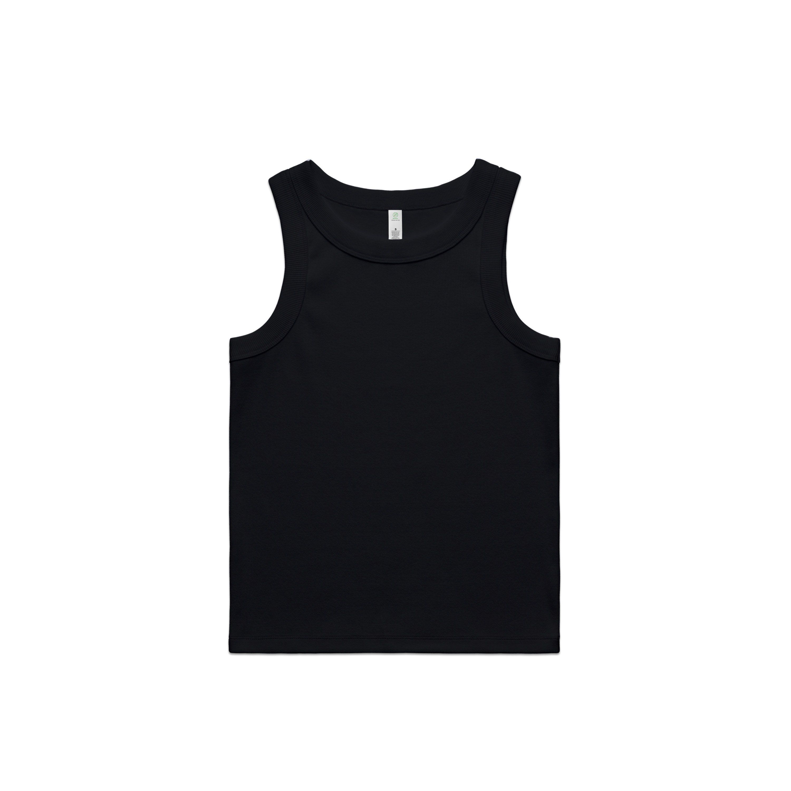 AS Colour Womens Organic Rib Tank in Black