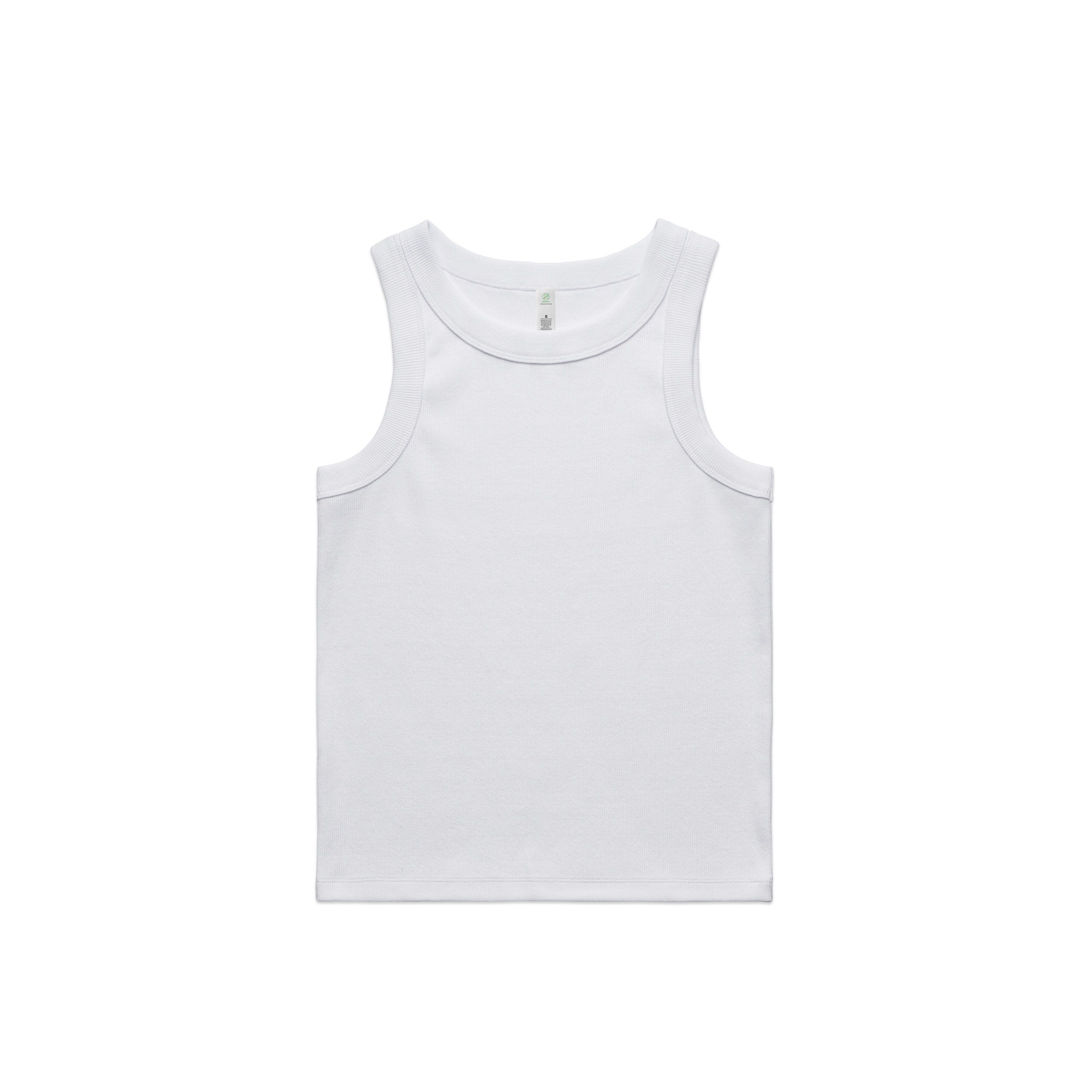 AS Colour Womens Organic Rib Tank in White