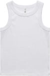 Am image of a Custom AS Colour Womens Organic Rib Tank in White!