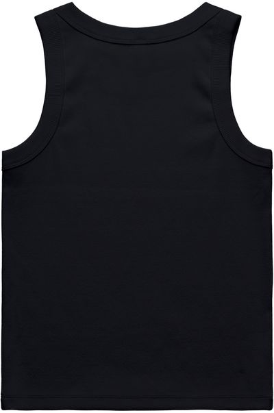 Am image of a Custom AS Colour Womens Organic Rib Tank in Black!