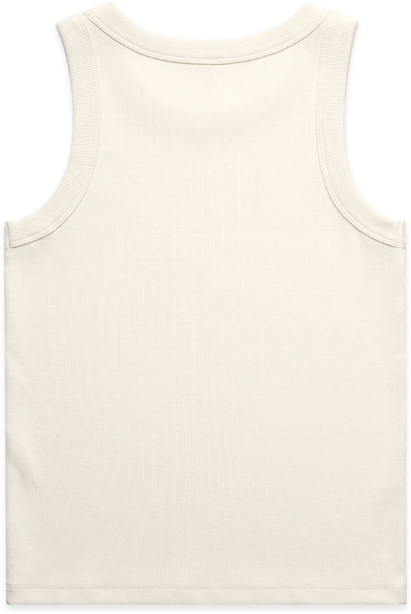 An image of a Custom AS Colour Womens Organic Rib Tank in Ecru!