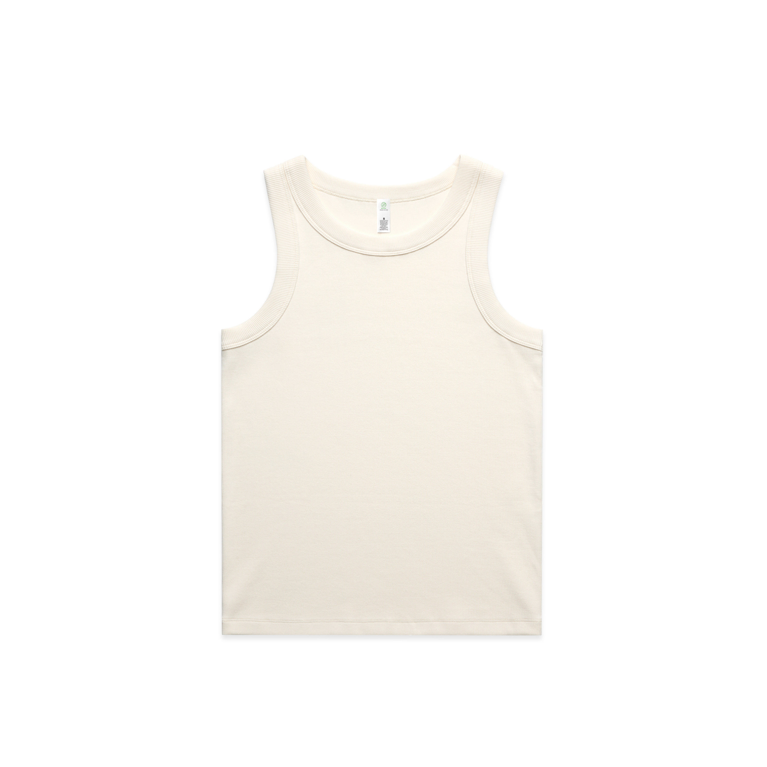 AS Colour Womens Organic Rib Tank in Ecru