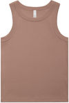 Am image of a Custom AS Colour Womens Organic Rib Tank in Hazy Pink!