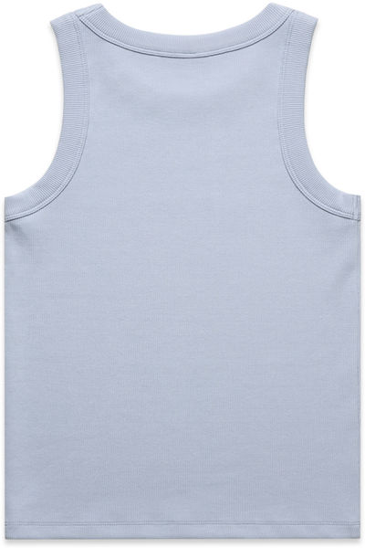 Am image of a Custom AS Colour Womens Organic Rib Tank in Powder!