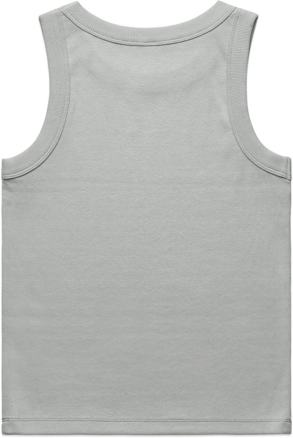 Am image of a Custom AS Colour Womens Organic Rib Tank in Storm!