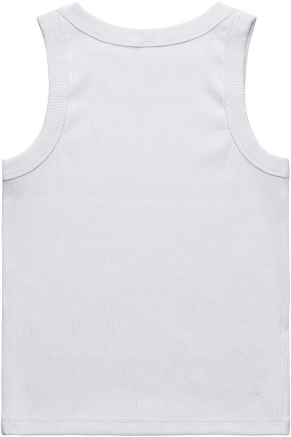 Am image of a Custom AS Colour Womens Organic Rib Tank in White!