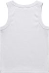 Am image of a Custom AS Colour Womens Organic Rib Tank in White!