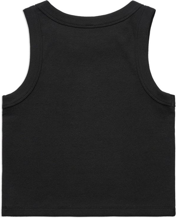 Am image of a Custom AS Colour Womens Organic Rib Crop Tank in Black!