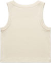 An image of a Custom AS Colour Womens Organic Rib Crop Tank in Ecru!