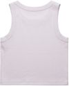 An image of a Custom AS Colour Womens Organic Rib Crop Tank in Orchid!