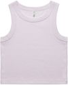 An image of a Custom AS Colour Womens Organic Rib Crop Tank in Orchid!