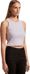 An image of a Custom AS Colour Womens Organic Rib Crop Tank!