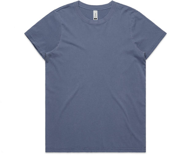 Am image of a Custom AS Colour Women's Faded Tee in Faded Blue!