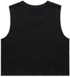 Am image of a Custom AS Colour Womens Crop Tank Top in Black!