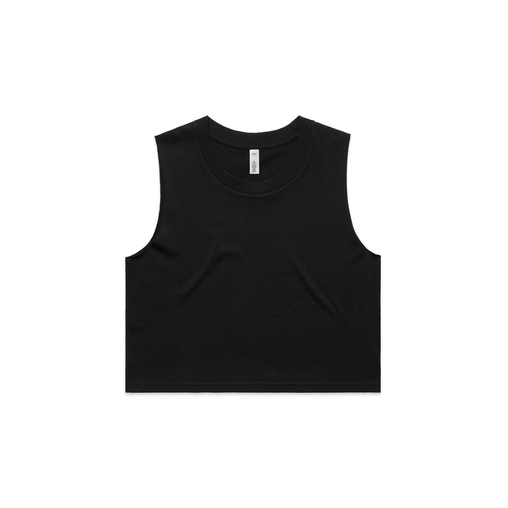 AS Colour Womens Crop Tank Top in Black