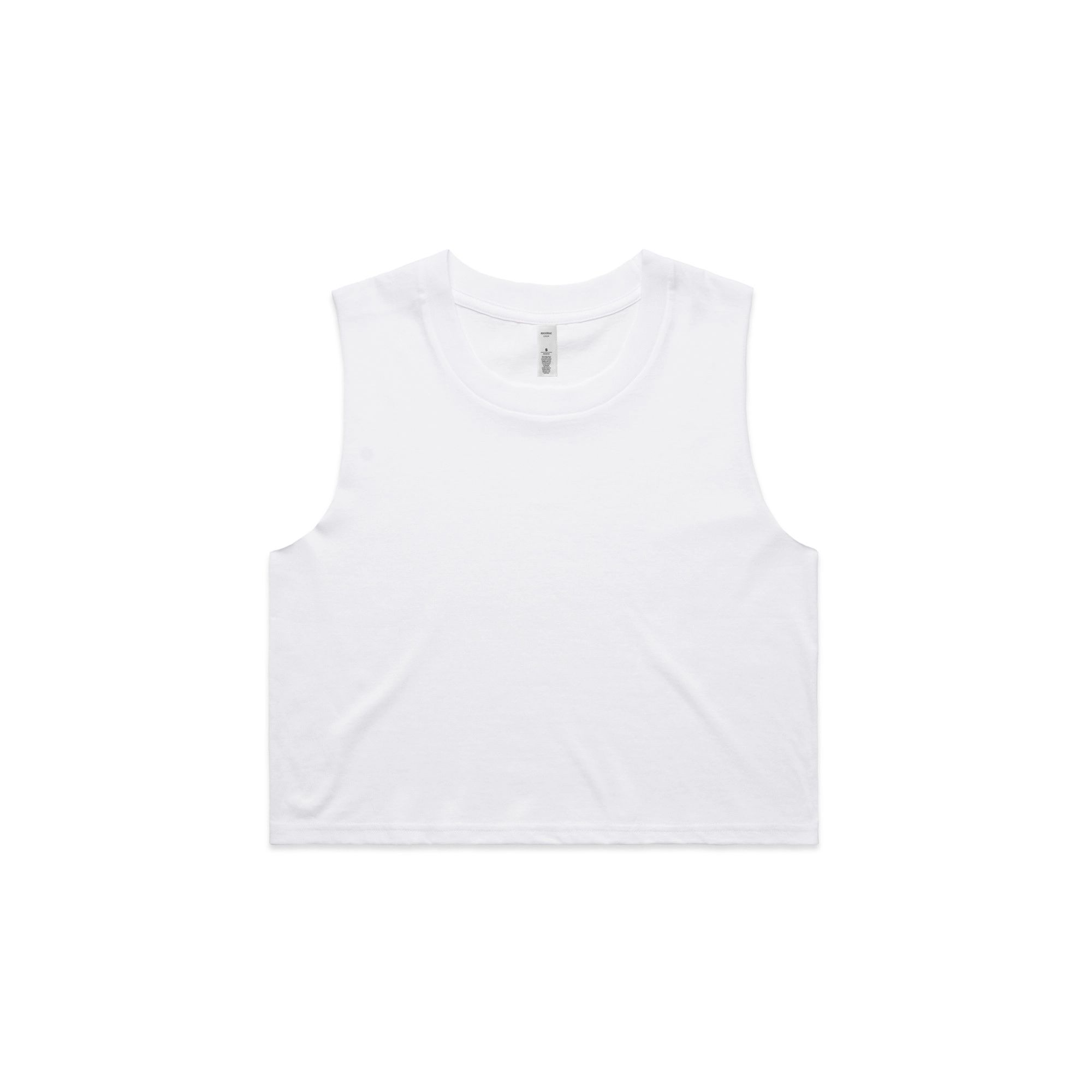 AS Colour Womens Crop Tank Top in White